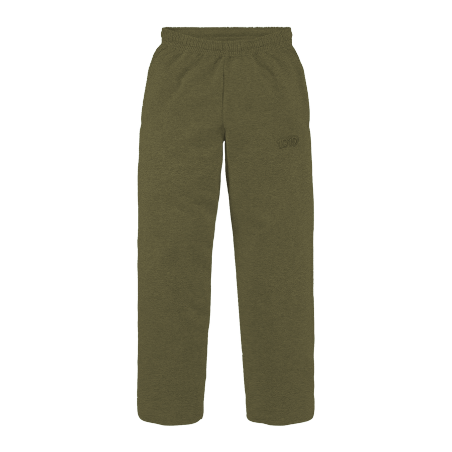 1019 Track Pants Olive Green - Front