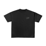 1019 T-Shirt in Schwarz – Vorderansicht mit blauem Logo
