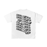 1019 T-Shirt in Weiß – Rückansicht mit Print