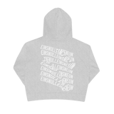 1019 Zip Hoodie in Grau – Rückansicht